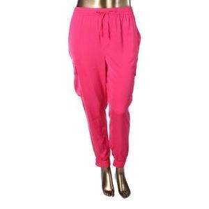 Lauren Ralph LaurePants Pink Charmeuse Cargo Jogger
